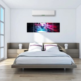 Obraz świetlistego serca (170x50 cm)