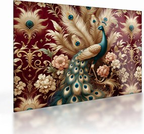 Obraz na szkle – Elegancki paw (70x50 cm)