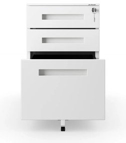 Kontenerek pod biurko biały, 390x600x500 mm: KATE