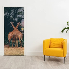 Fototapeta na drzwi - Dwie żyrafy (95x205cm)