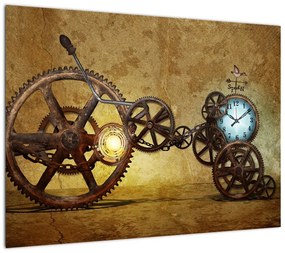 Obraz starych mechanizmów zegarowych (70x50 cm)