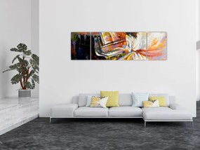 Obraz - Kobieta grająca na pianinie (170x50 cm)