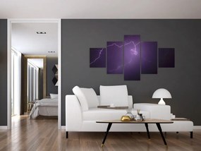 Obraz błyskawicy na niebie (125x70 cm)