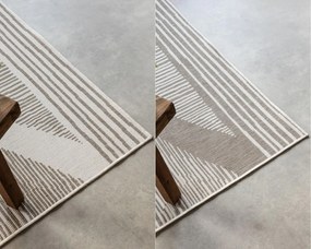 Dywan dwustronny zewnętrzny Gemini romby brązowo-kremowy 200 cm x 290 cm