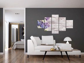 Obraz bzu na drewnie (125x70 cm)