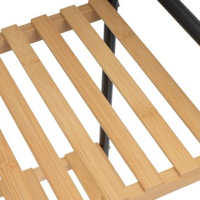 Czarno-naturalny bambusowy regał 30x75 cm – Casa Selección