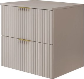 Szafka pod umywalkę, Kaszmir, 60 x 57 x 46 cm, uchwyt złoty + Blat