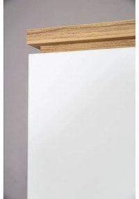 Biała szafa dziecięca w dekorze dębu 135x200 cm Finn – Roba