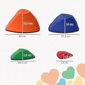 AIYAPLAY Zestaw 9 Trittsteine, design antypoślizgowy, do użytku wewnętrznego i zewnętrznego, łatwe do układania, kolorowe