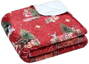 Koc świąteczny z barankiem NOEL, 130 x 160 cm