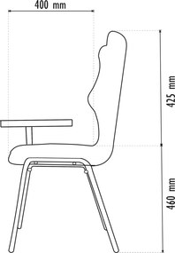 Ergonomiczne krzesło uczniowskie z pulpitem Student Plus rozmiar 6