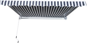 Outsunny markiza przegubowa markiza składana z korbką ręczną aluminium 3,5 x 2,5 m kolor szary+biały