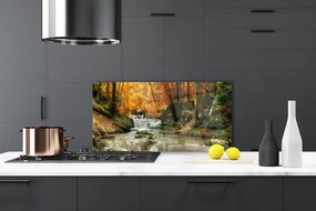 Panel Szklany Ukryty Wodospad w Gęstwinie