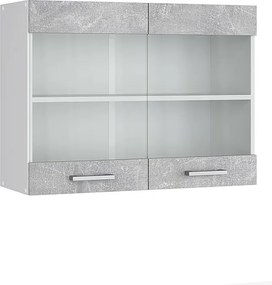 Szklana szafka kuchenna beton 80x31x60 r-line