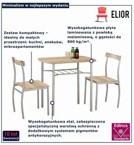 Stół Z Krzesłami Dąb Sonoma B2-F93