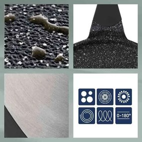 Patelnia wok Kela z pokrywką STELLA NOVA, odlew aluminiowy, czarny, 30 cm, 5 l