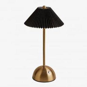 Bezprzewodowa Lampa Stołowa Led Do Użytku Zewnętrznego Z Żelaza Berila Czarna - Sklum
