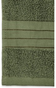Ciemnozielone bawełniane ręczniki kąpielowe zestaw 2 szt. frotte 70x140 cm – Good Morning