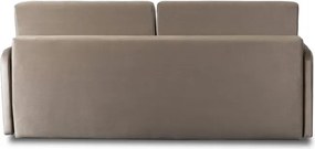 Sofa Rozkładana z Funkcją Spania LUMO Dwuosobowa Beżowa Nowoczesna do Salonu