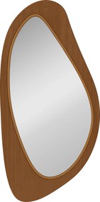 HOMCOM Lustro ścienne Lustro w stylu okna z ramą z forniru sosnowego do sypialni i salonu, 91,5 x 45 x 3 cm, naturalne drewno | Aosom PL