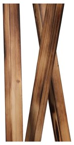 Czarno-brązowa lampa stojąca z tekstylnym kloszem (wysokość 166 cm) Maçka – Opviq lights