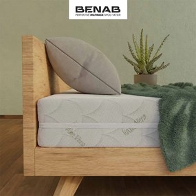 Twardy/średnio twardy dwustronny materac piankowy 90x200 cm BonHarmony HR BIO – BENAB