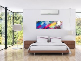 Obraz - Kolorowe pociągnięcia pędzlem (170x50 cm)