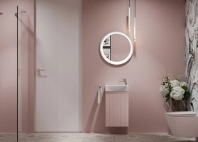 Zestaw Szafka z umywalką DIA 40 cm pudrowy róż półmat KROFAM