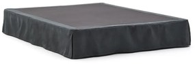 Antracytowe tapicerowane łóżko dwuosobowe 160x200 cm Jaira – Kave Home
