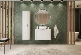 ELEGANCE Szafka łazienkowa ryflowana pod umywalkę 41,5 x 100,4 x 51,7 cm biała