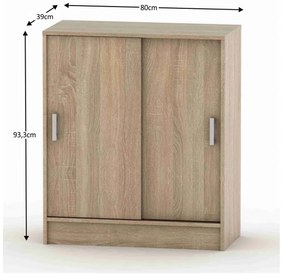Szafka z przesuwanymi drzwiami BETTY, dąb sonoma