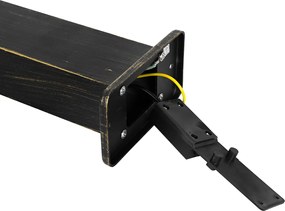 Industrialna lampa stojąca na zewnątrz złoto antyczne 80 cm IP44 - Baleno