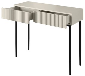 Biurko Nicole 100 cm z szufladami - kaszmir / czarne nóżki