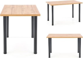 Stół jadalniany na czterech czarnych nogach Modex 2 120