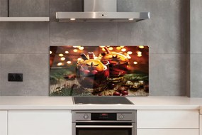 Szklany Panel Zimowa Herbata z Cynamonem