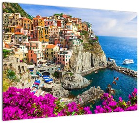 Obraz na szkle - Włoska wioska Manarola (70x50 cm)