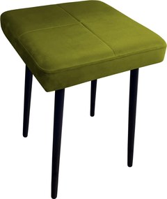 Taboret MAX tkanina Welur stelaż metalowy STOŁEK LOFT : Kolor nogi - Czarna stożek, Kolor tkaniny - VELVET - BL75, Typ tkaniny - Velvet
