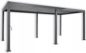 Pergola ogrodowa lamelowa 3x6 m antracyt XT-3652 regulowany dach