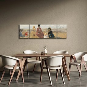 Obraz - Eugène Boudin, On the Beach, Trouville, reprodukcje (170x50 cm)