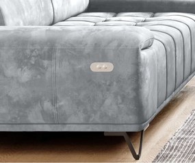 Sofa kanapa PALLADIO z elektrycznym systemem rozkładania siedziska regulowane zagłówki WERSAL