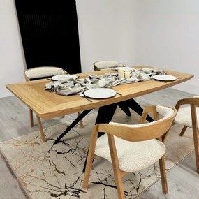 Stół rozkładany FERRUM Dąb do Salonu Jadalni 180-280 x 100 x 76 cm, Prostokątny
