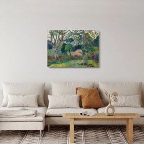 Obraz na szkle - Paul Gauguin, Te raau rahi (The Big Tree), reprodukcje (70x50 cm)