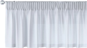 Lambrekin na taśmie marszczącej kolor kremowy tkanina półprzezroczysta, strukturalna, wzorzysta