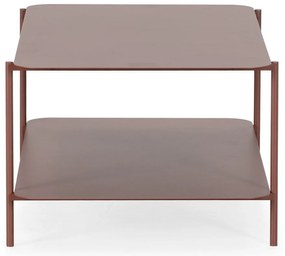 Metalowy stolik w kolorze terakoty 58x90 cm Beatrix – MOME