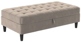 Szary aksamitny podnóżek Presley – Støraa