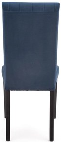 Krzesło drewniane tapicerowane DIEGO 2 velvet pikowany Pasy - MONOLITH 77 (granatowy)