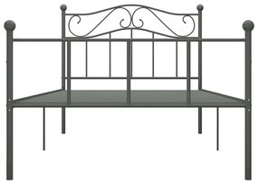 Szare metalowe łóżko 100x200 cm - Fiosa