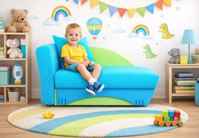 Rozkładany tapczanik tapicerowany Tina z poduszką