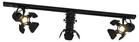 System szynowy z 3 reflektorami czarny - Movie