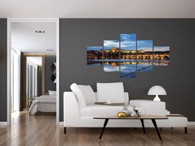 Obraz Zamku Praskiego i Mostu Karola (125x70 cm)